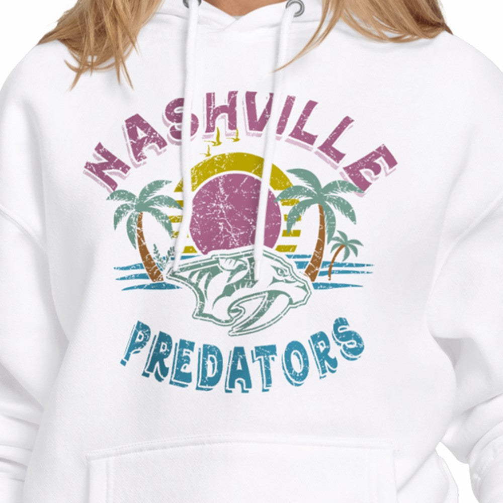 Nashville Predators - Starter Women's Tonal Beach Hoodie White