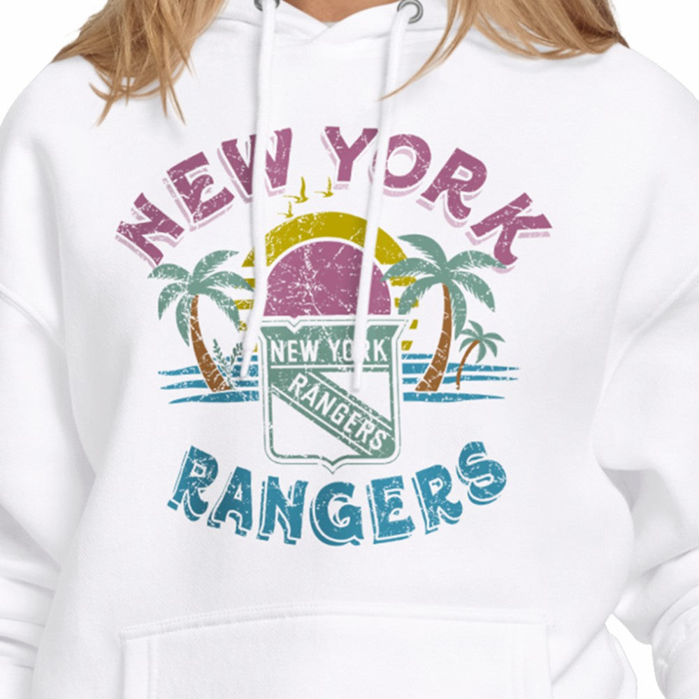 New York Rangers Starter Women's Tonal Beach Hoodie White