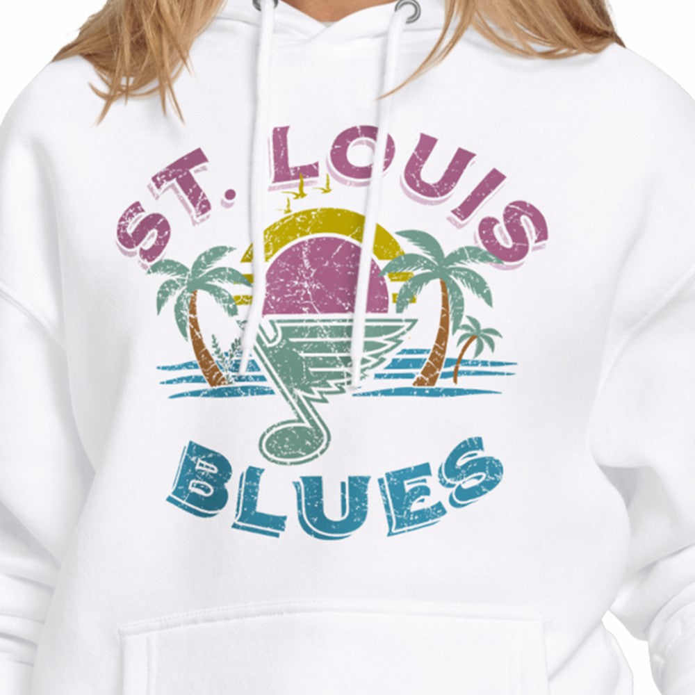 St. Louis Blues - Starter Women's Tonal Beach Hoodie White