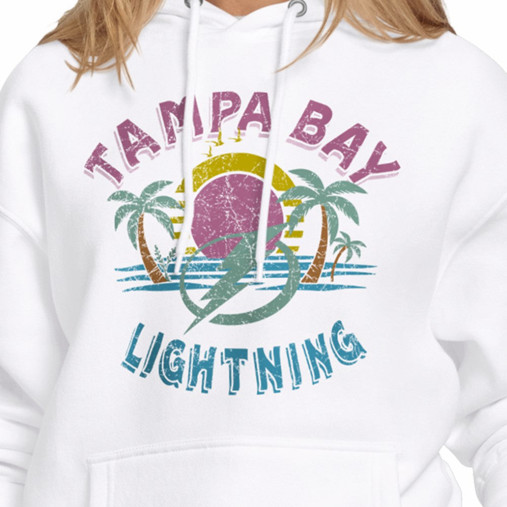 Tampa Bay Lightning - Starter Women's Tonal Beach Hoodie White