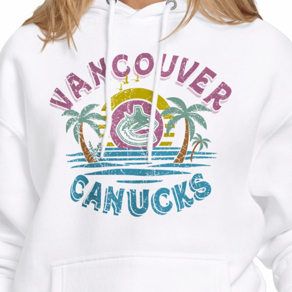 Vancouver Canucks - Starter Women's Tonal Beach Hoodie White