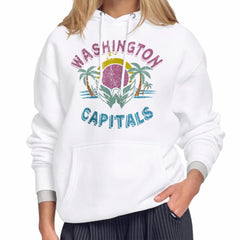 Washington Capitals Starter Women's Tonal Beach Hoodie White