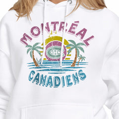 Montreal Canadiens - Starter Women's Tonal Beach Hoodie White