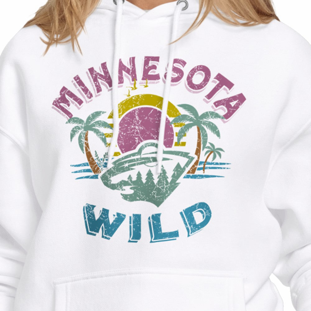 Minnesota Wild - Starter Women's Tonal Beach Hoodie White