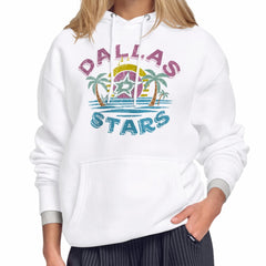 Dallas Stars - Starter Women's Tonal Beach Hoodie White
