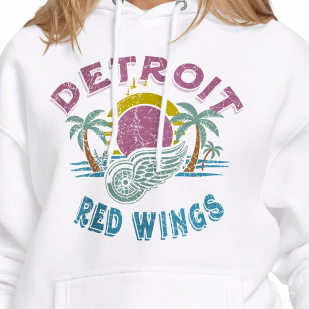 Detroit Red Wings - Starter Women's Tonal Beach Hoodie White