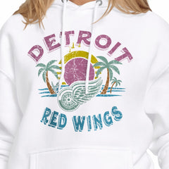 Detroit Red Wings - Starter Women's Tonal Beach Hoodie White