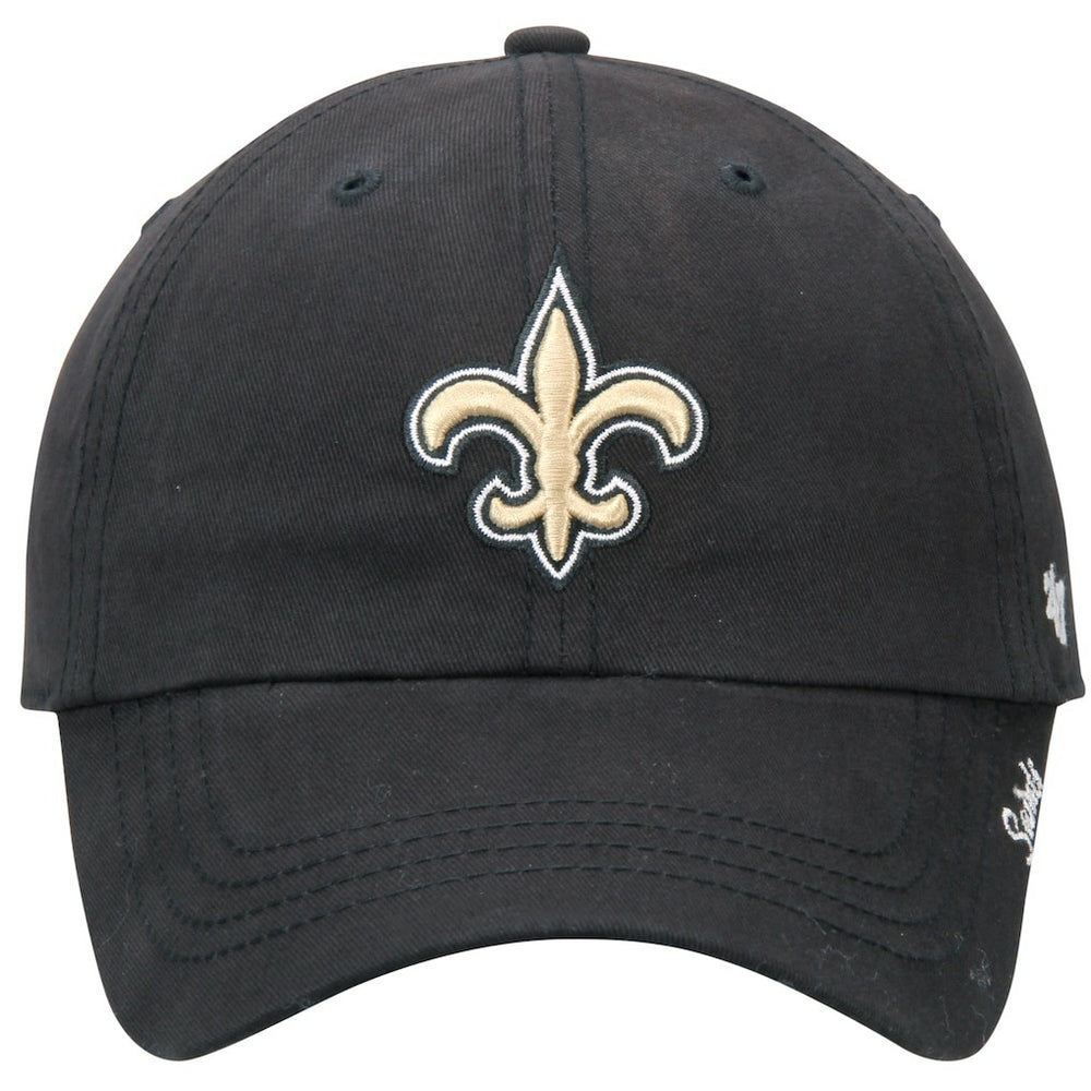 New Orleans Saints '47 Women's Miata Clean Up Adjustable Hat Black - 47 brand