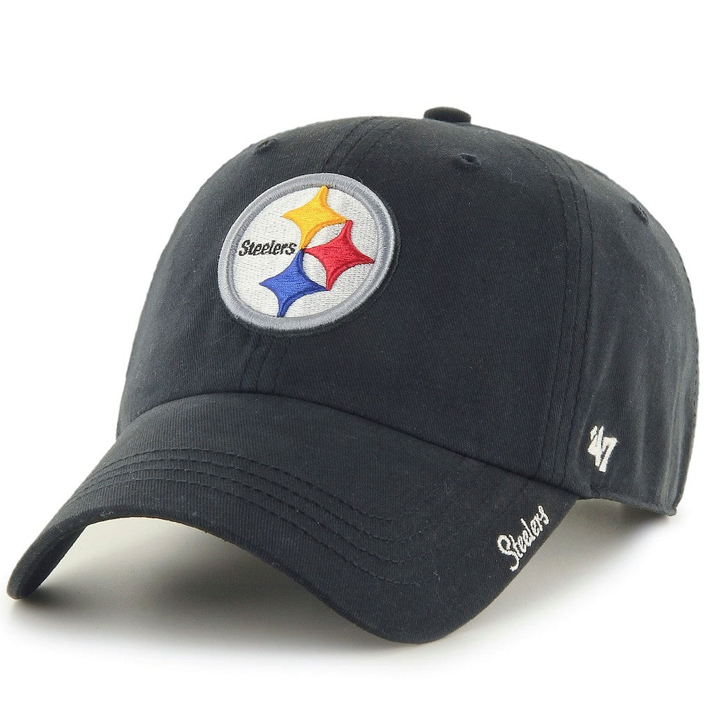 Pittsburgh Steelers '47 Women's Miata Clean Up Adjustable Hat Black - 47 brand