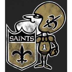 New Orleans Saints Throwback Logo Pullover Hoodie Black - NFL