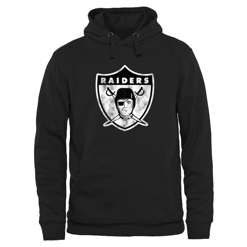 Las Vegas Raiders Throwback Logo Pullover Hoodie Black - NFL