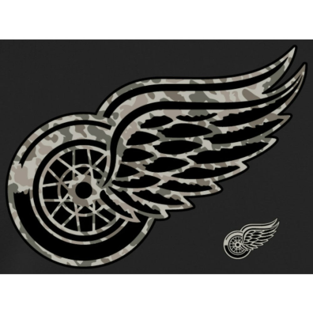 Men's Detroit Red Wings - Black Rink Warrior Pullover Hoodie