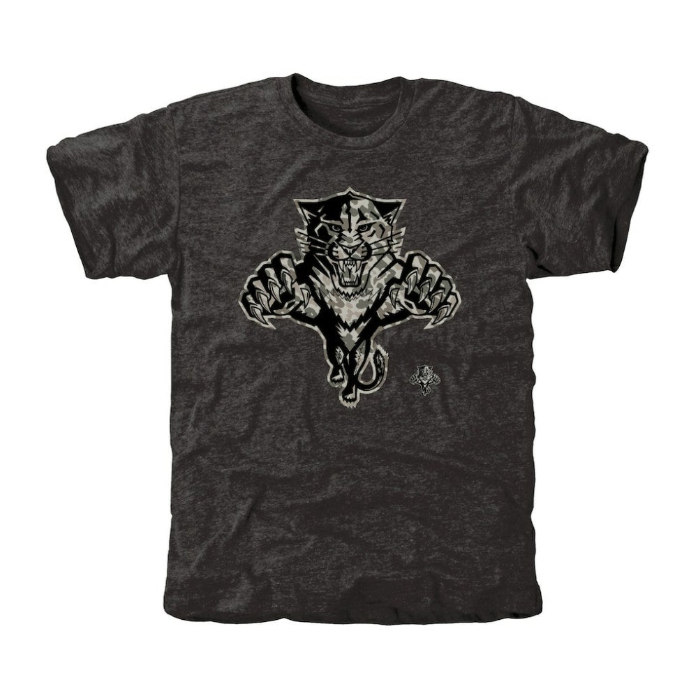 Men's Florida Panthers - Black Rink Warrior Tri-Blend T-Shirt