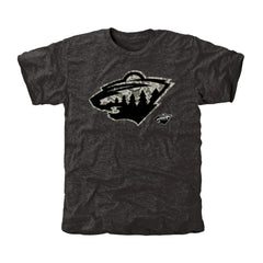 Men's Minnesota Wild - Black Rink Warrior Tri-Blend T-Shirt