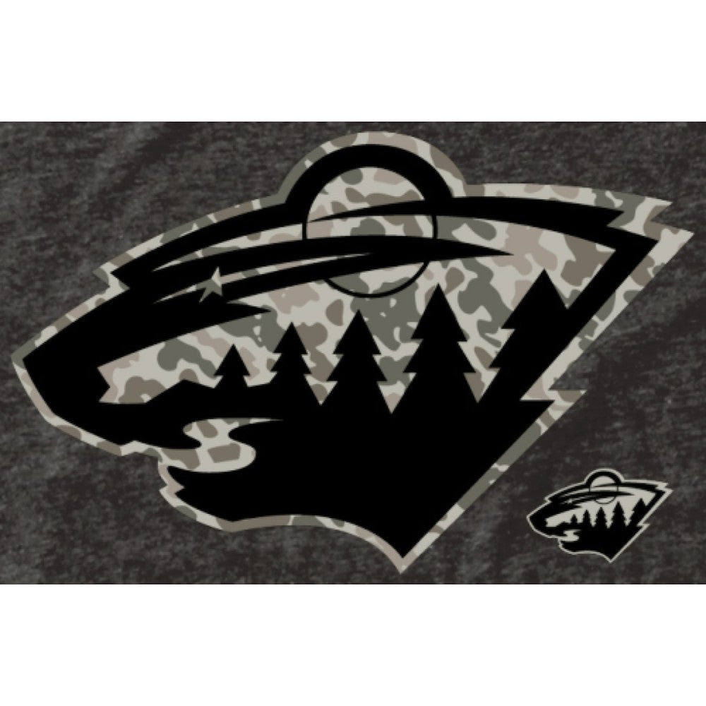Men's Minnesota Wild - Black Rink Warrior Tri-Blend T-Shirt