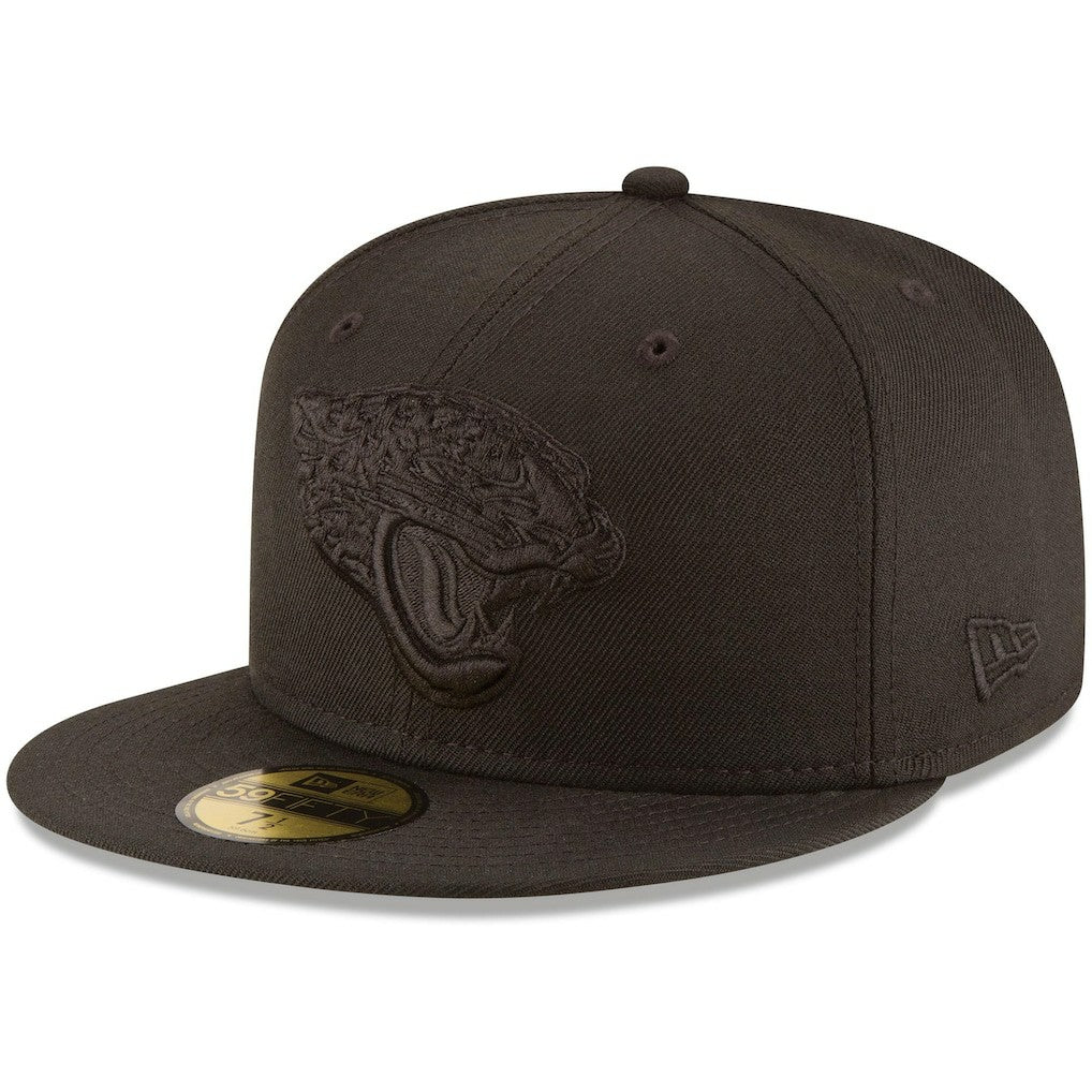 Jacksonville Jaguars New Era Black on Black 59FIFTY Fitted Hat - NFL