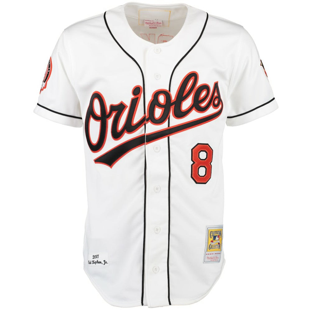 Cal Ripken Baltimore Orioles Mitchell & Ness Home Authentic Jersey - White | MLB Jerseys