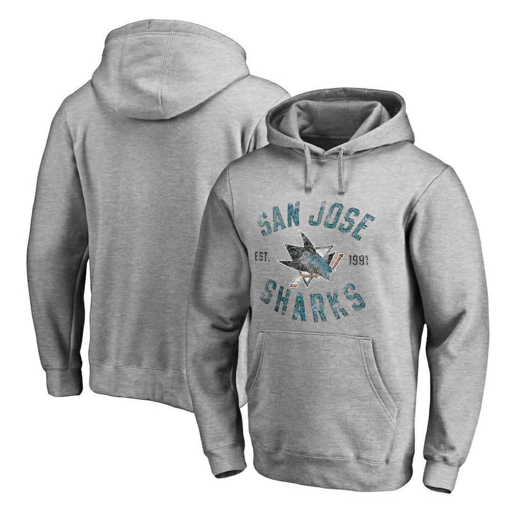 San Jose Sharks - Heritage Pullover Hoodie Ash