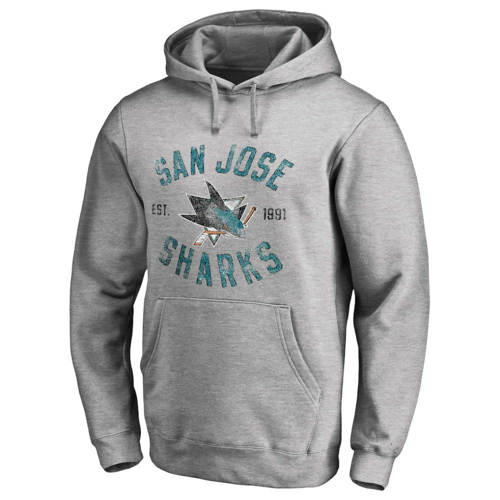 San Jose Sharks - Heritage Pullover Hoodie Ash
