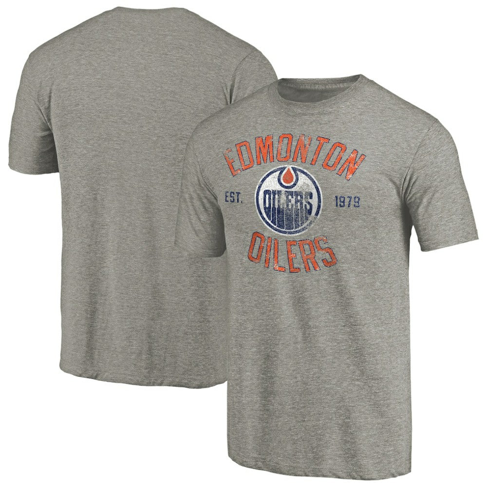 Edmonton Oilers - Heritage Tri-Blend T-Shirt Ash