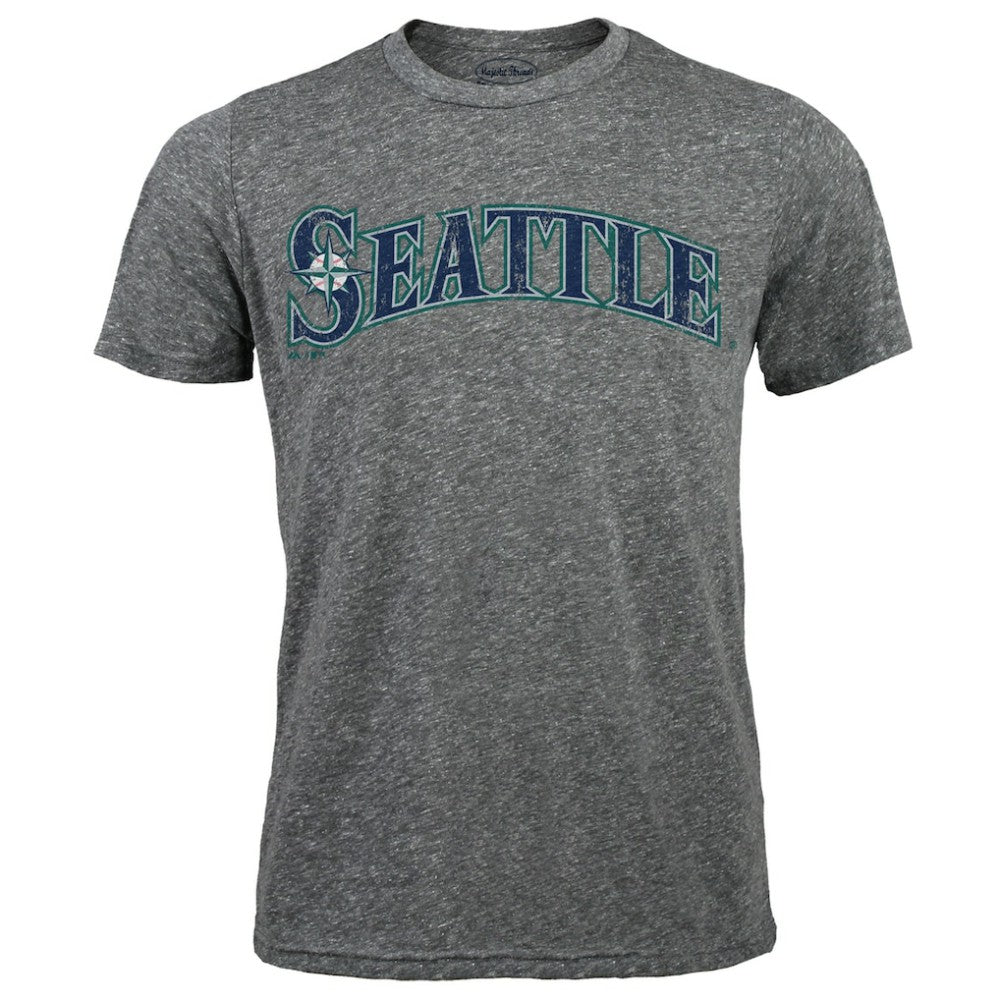 Hisashi Iwakuma Seattle Mariners Majestic Threads Premium Tri-Blend Name & Number T-Shirt On Sale