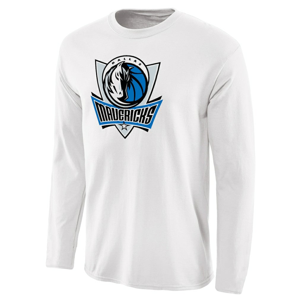 NBA - Dallas Mavericks Primary Logo Long Sleeve T-Shirt - White