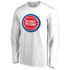 NBA - Detroit Pistons Primary Logo Long Sleeve T-Shirt - White