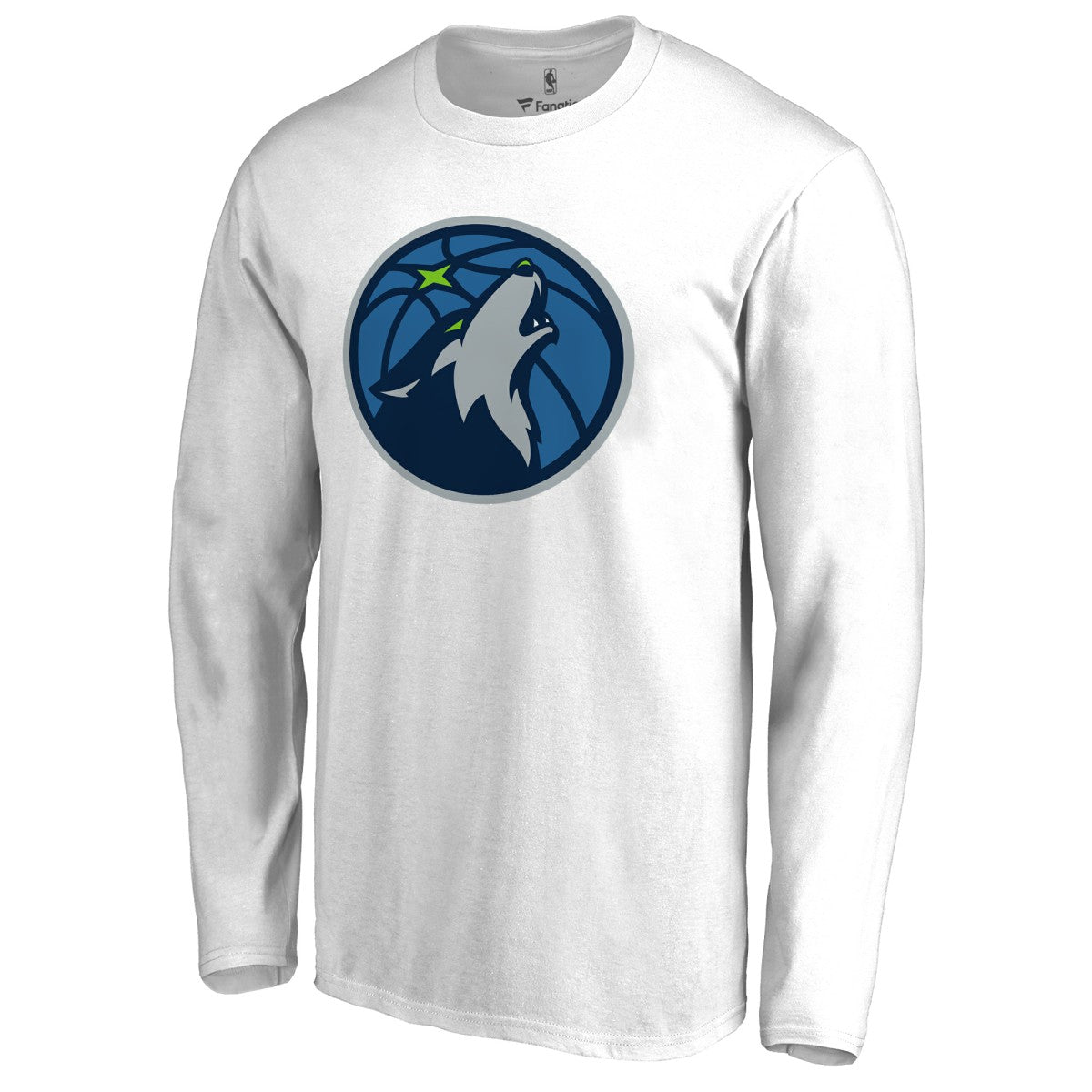 NBA - Minnesota Timberwolves Primary Logo Long Sleeve T-Shirt - White