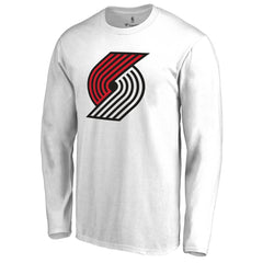 NBA - Portland Trail Blazers Primary Logo Long Sleeve T-Shirt - White