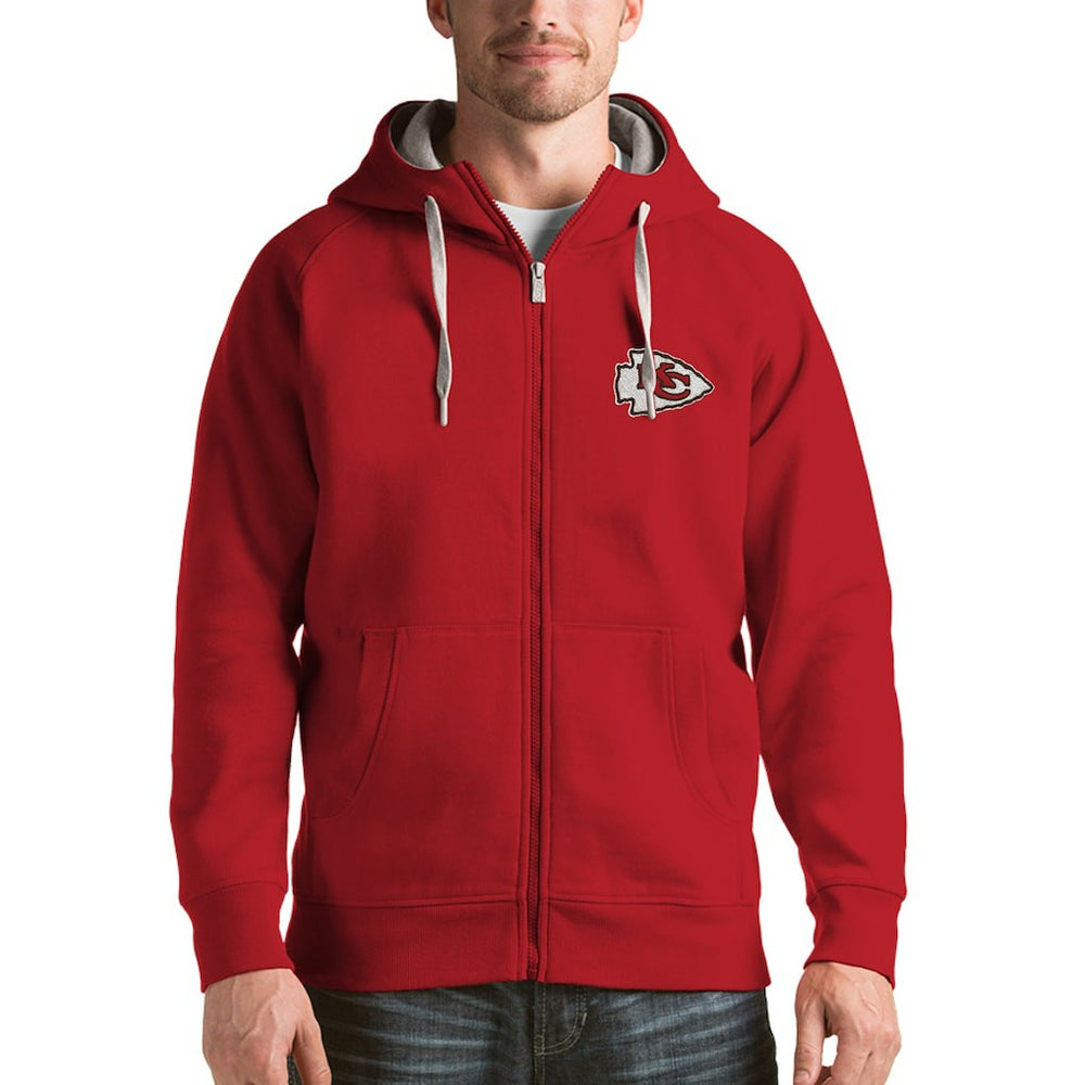 Kansas City Chiefs Antigua Victory Full-Zip Hoodie Red - NFL