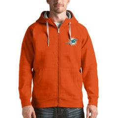 Miami Dolphins Antigua Victory Full-Zip Hoodie Orange - NFL