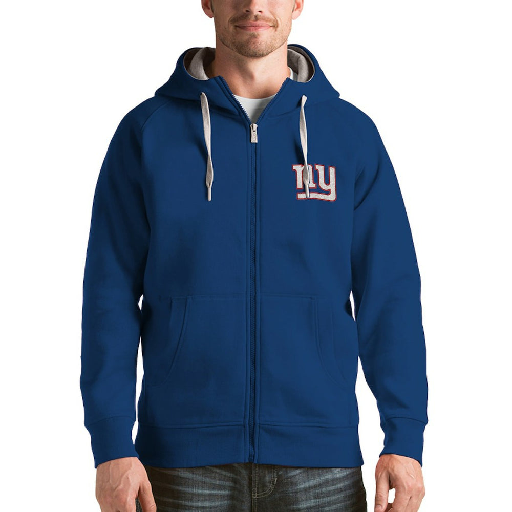 New York Giants Antigua Victory Full-Zip Hoodie Royal - NFL
