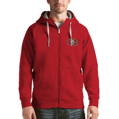 San Francisco 49ers Antigua Victory Full-Zip Hoodie Scarlet - NFL