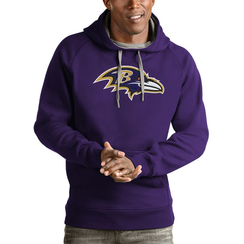 Baltimore Ravens Antigua Victory Pullover Hoodie Purple - NFL