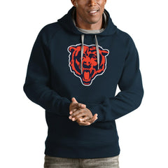 Chicago Bears Antigua Victory Pullover Hoodie Navy - NFL