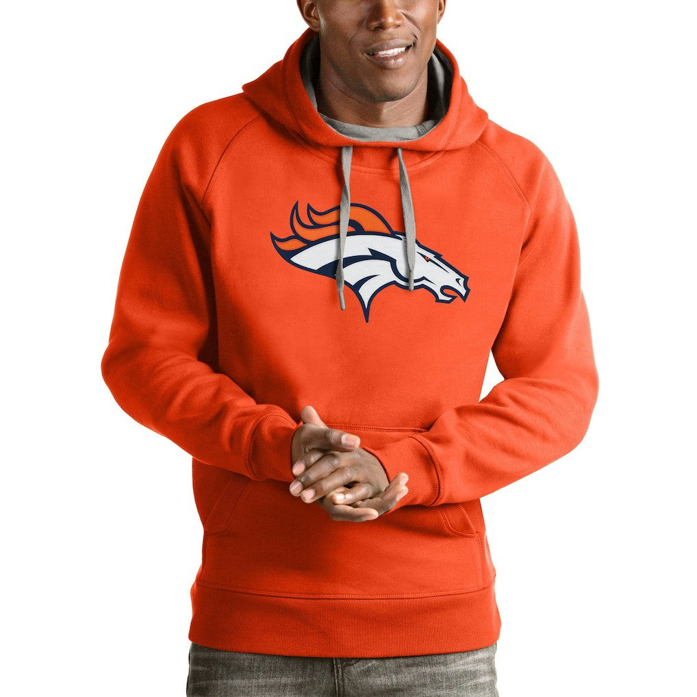 Denver Broncos Antigua Victory Pullover Hoodie Orange - NFL