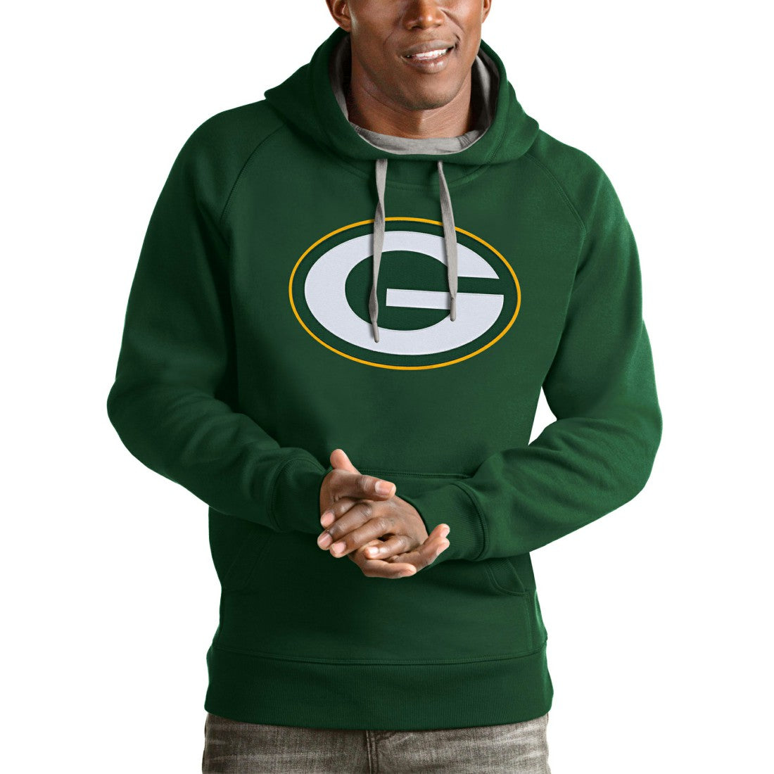 Green Bay Packers Antigua Victory Pullover Hoodie Green - NFL