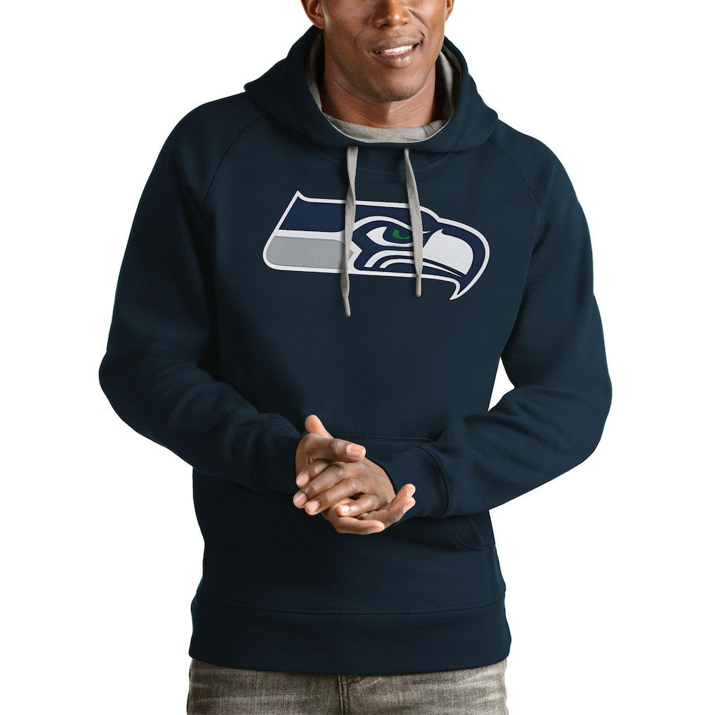 Seattle Seahawks Antigua Victory Pullover Hoodie College Navy - NFL