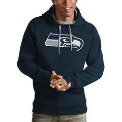 Seattle Seahawks Antigua Victory Pullover Hoodie College Navy - NFL