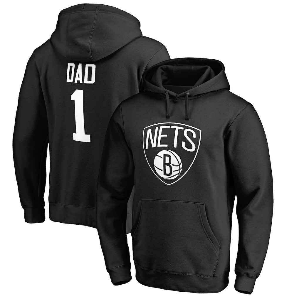 NBA - Brooklyn Nets #1 Dad Pullover Hoodie - Black