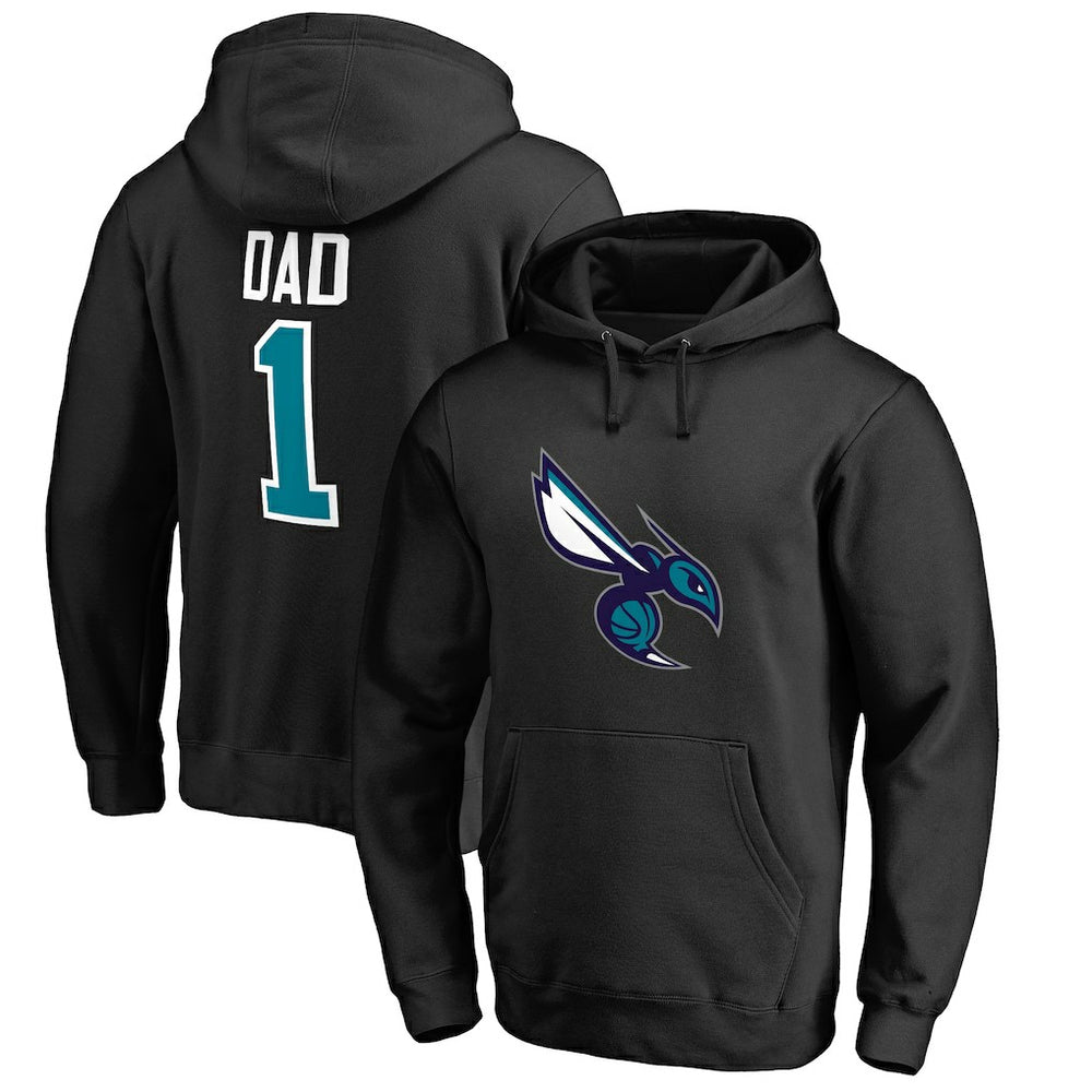NBA - Charlotte Hornets #1 Dad Pullover Hoodie - Black