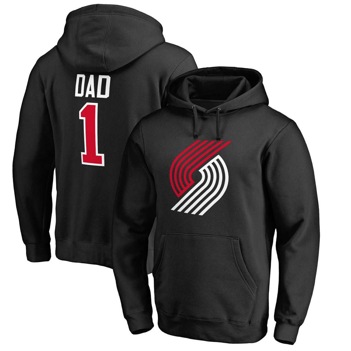 NBA - Portland Trail Blazers #1 Dad Pullover Hoodie - Black