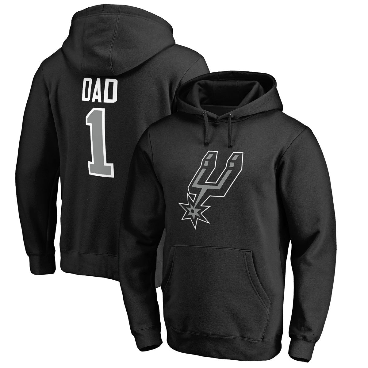 NBA - San Antonio Spurs #1 Dad Pullover Hoodie - Black