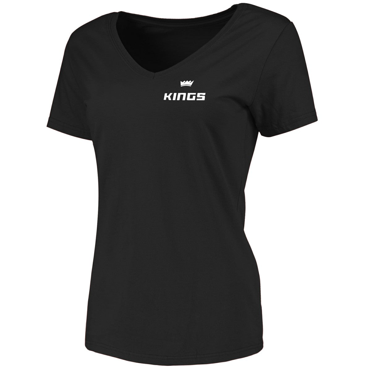 NBA - Sacramento Kings Women's Logo V-Neck T-Shirt - Black