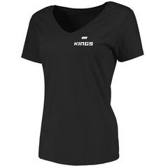 NBA - Sacramento Kings Women's Logo V-Neck T-Shirt - Black