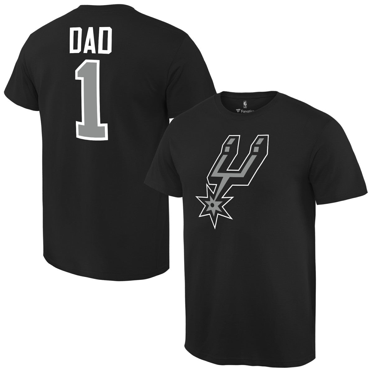 NBA - San Antonio Spurs #1 Dad T-Shirt - Black