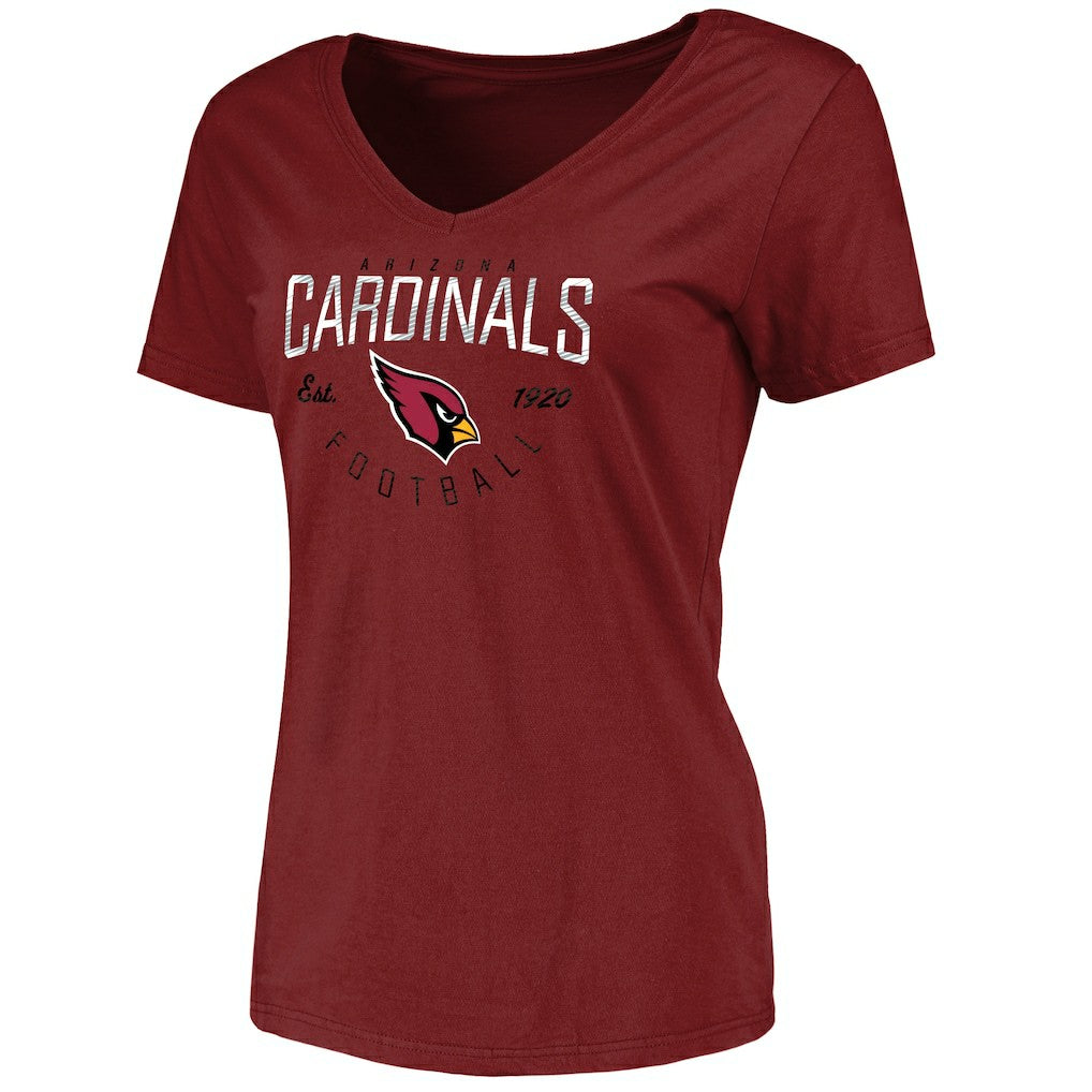 Arizona Cardinals Women's Live For It V-Neck T-Shirt Cardinal - NFL