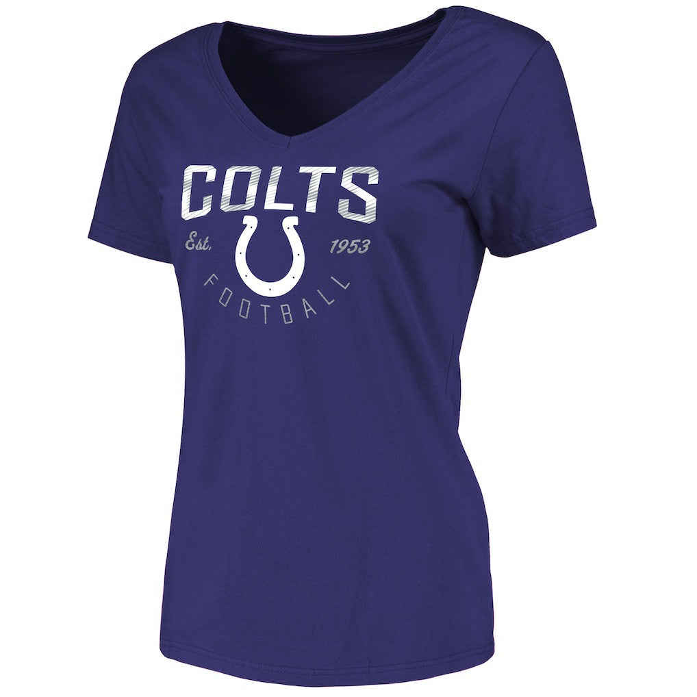 Indianapolis Colts Women's Live For It V-Neck T-Shirt Royal - NFL