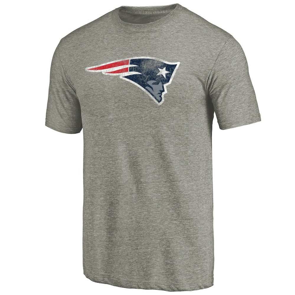 New England Patriots Distressed Team T-Shirt Ash - NFL