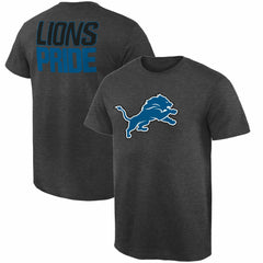 Detroit Lions Rally Logo T-Shirt Heathered Gray - NFL